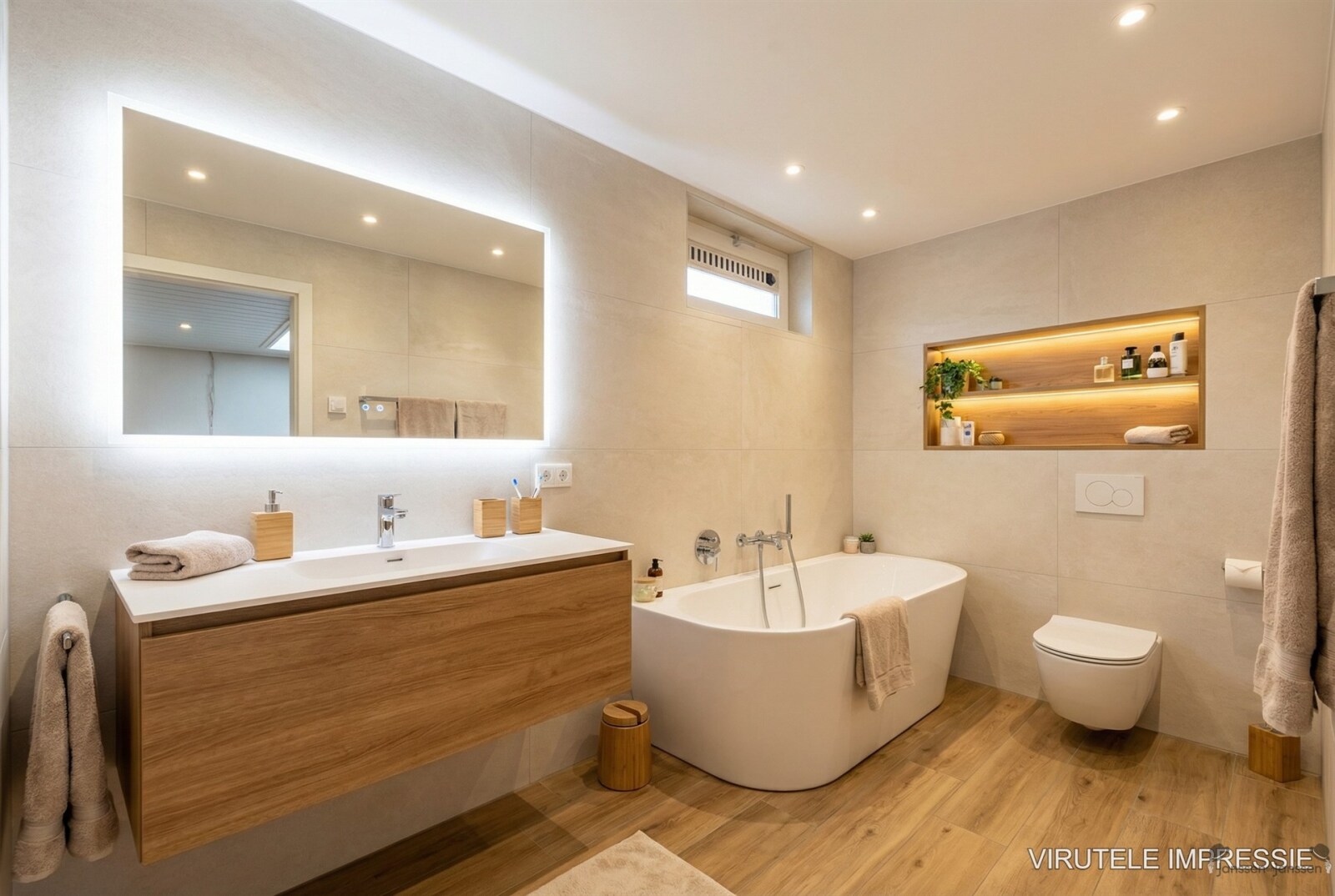 badkamer-met-houten-plafond